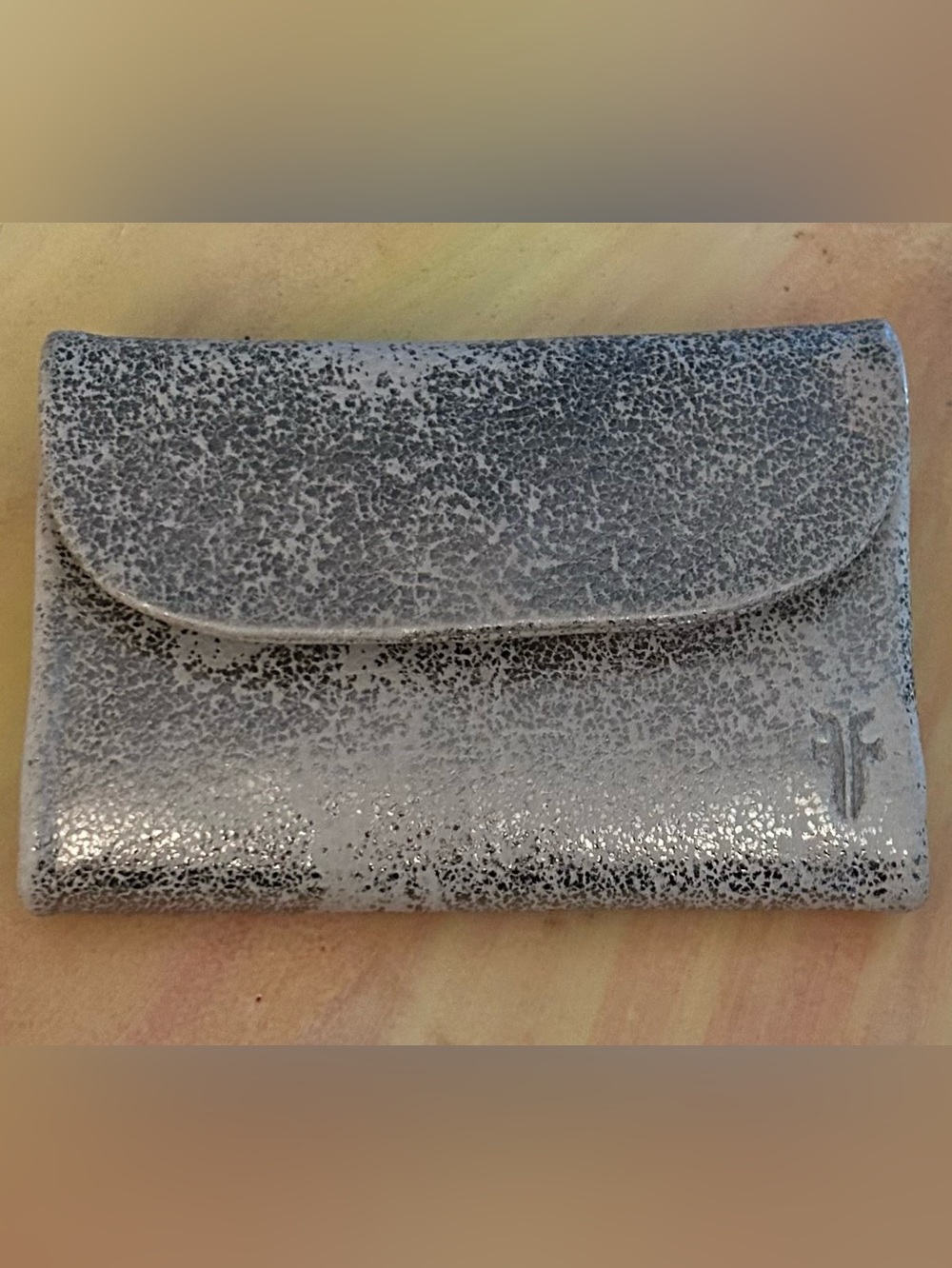 Frye Nora Knotted Metallic Leather Wallet